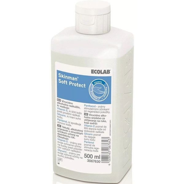 Dezinfectant de maini fara clatire SKINMAN SOFT PROTECT, 500 ml